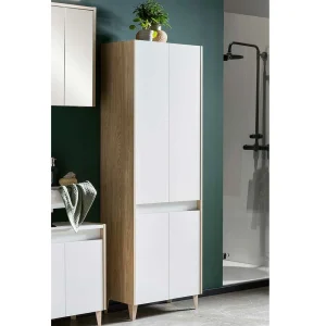 4-türiger Badezimmer Hochschrank 57x170x33 Cm – Sistin 10