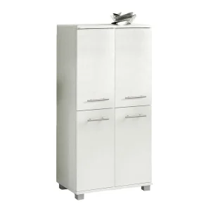 4-türiges Badezimmer Highboard In Weiß – Amassa 8