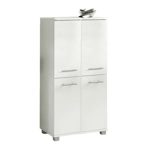 4-türiges Badezimmer Highboard In Weiß – Amassa 3