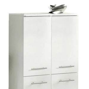 4-türiges Badezimmer Highboard In Weiß – Amassa 12