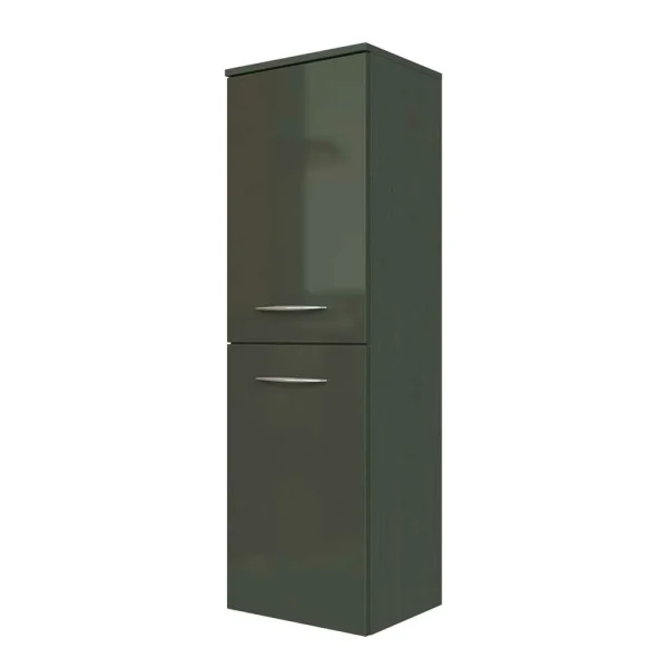 40cm Breiter Midischrank Fürs Bad Mladen In Hochglanz Dunkelgrau 1