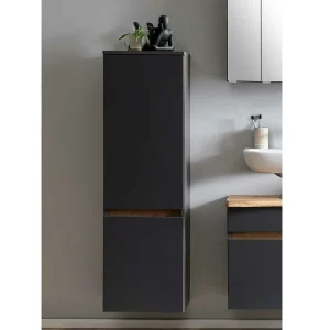 40x135x35 2-türiger Badschrank In Dunkelgrau – Agiruan 10