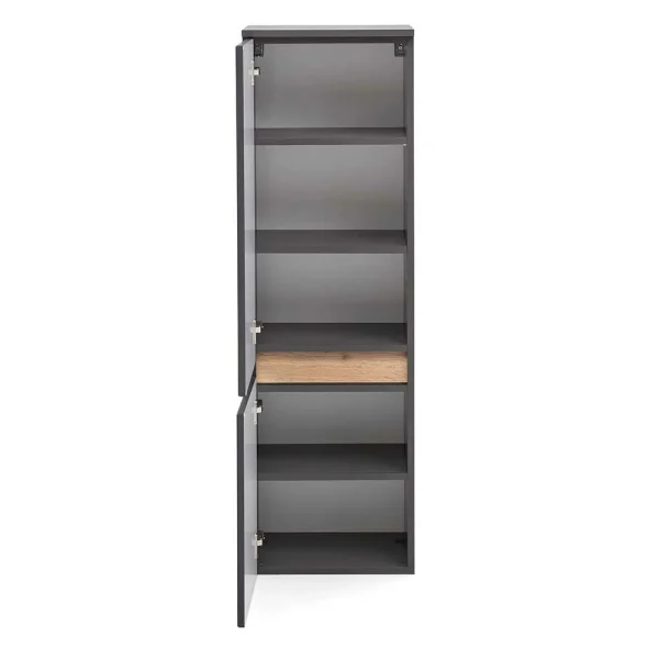 40x135x35 2-türiger Badschrank In Dunkelgrau – Agiruan 7