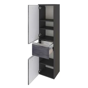 40x159x35 Hochschrank In Grau Eiche Dekor – Nitusa 12