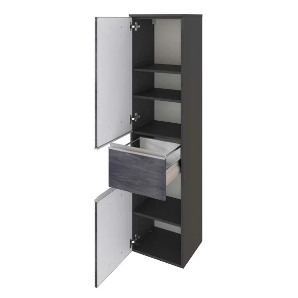 40x159x35 Hochschrank In Grau Eiche Dekor – Nitusa 4