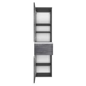 40x159x35 Hochschrank In Grau Eiche Dekor – Nitusa 14