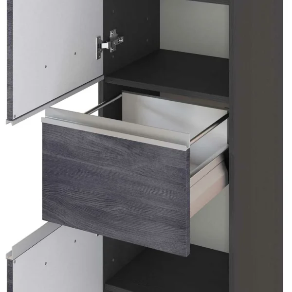 40x159x35 Hochschrank In Grau Eiche Dekor – Nitusa 7