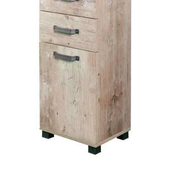 40×164 Bad Beistellschrank In Eiche Grau – Mosnito 4