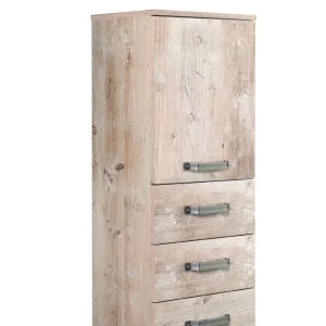 40×164 Bad Beistellschrank In Eiche Grau – Mosnito 12