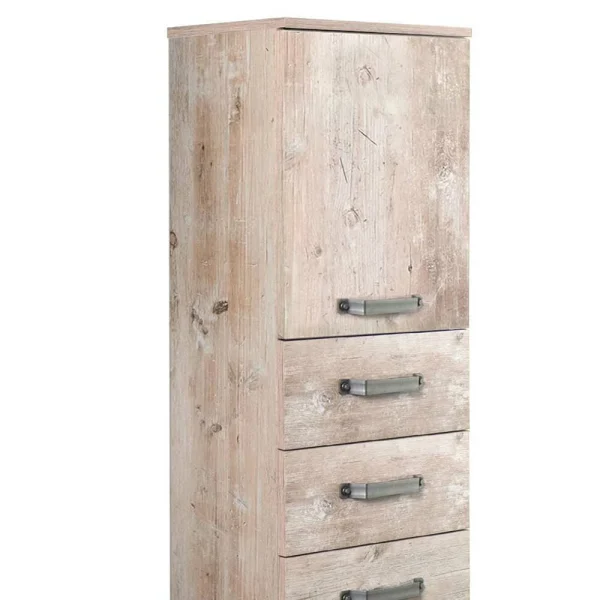 40×164 Bad Beistellschrank In Eiche Grau – Mosnito 5