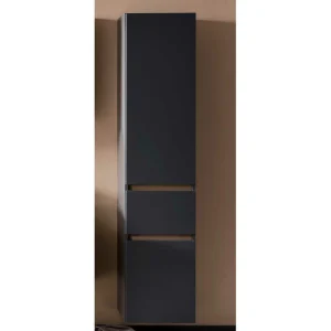 40x185x35 Bad Hochschrank In Grau Mit Wildeiche – Agiruan 10