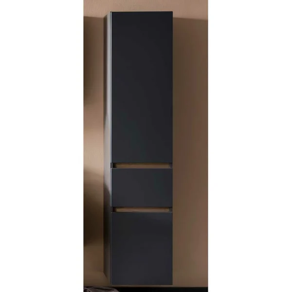 40x185x35 Bad Hochschrank In Grau Mit Wildeiche – Agiruan 3