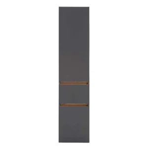 40x185x35 Bad Hochschrank In Grau Mit Wildeiche – Agiruan 12