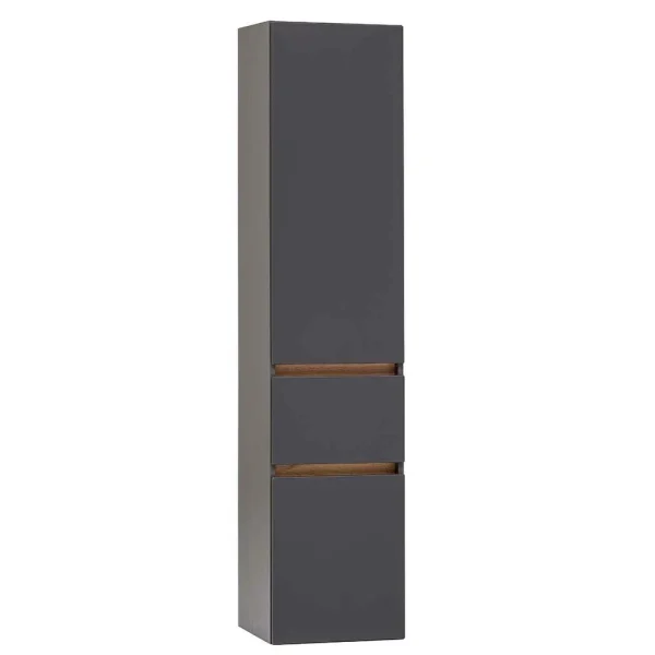 40x185x35 Bad Hochschrank In Grau Mit Wildeiche – Agiruan 1