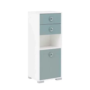 41x105x33 Badschrank In Hellblau & Weiß – Greina 12
