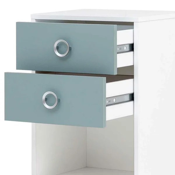 41x105x33 Badschrank In Hellblau & Weiß – Greina 7