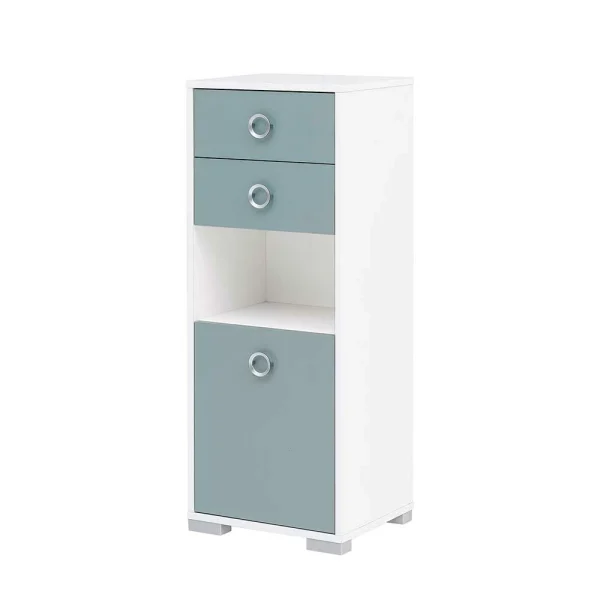 41x105x33 Badschrank In Hellblau & Weiß – Greina 1
