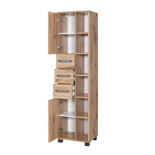 42x164cm Bad-Hochschrank Mit Regal – Iskro 4