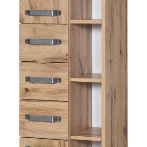 42x164cm Bad-Hochschrank Mit Regal – Iskro 16