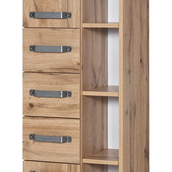 42x164cm Bad-Hochschrank Mit Regal – Iskro 6