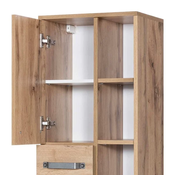 42x164cm Bad-Hochschrank Mit Regal – Iskro 7