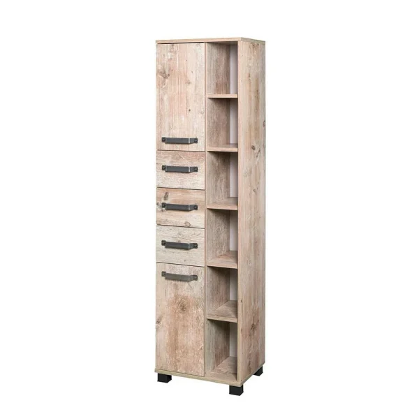 42x164x32 Bad Hochschrank Mit Regalteil – Mosnito 1