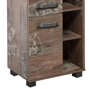 42x164x32 Badschrank In Eiche Dunkel – Fleminos 11