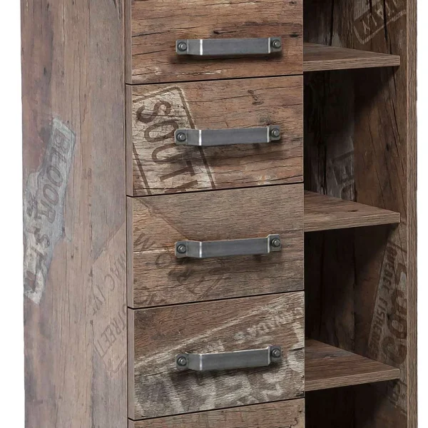 42x164x32 Badschrank In Eiche Dunkel – Fleminos 5