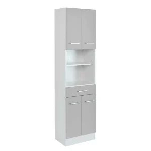 50x190x35 Bad Hochschrank In Hellgrau & Weiß – Girios 10