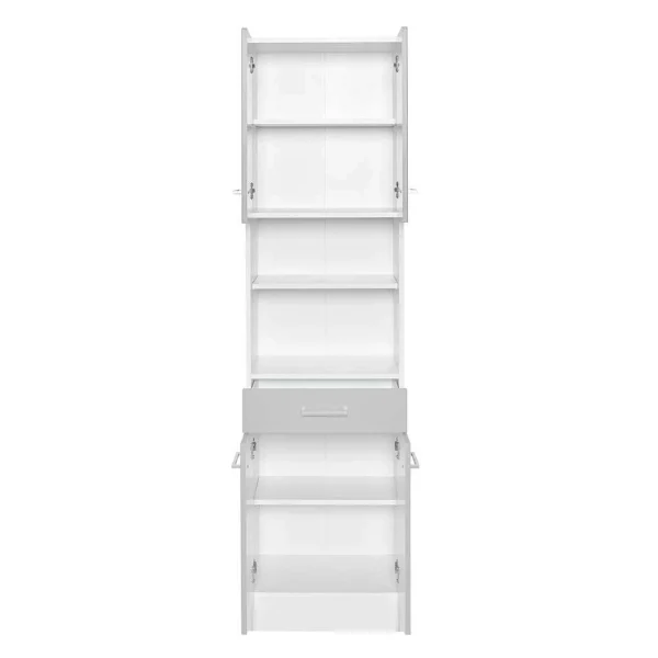 50x190x35 Bad Hochschrank In Hellgrau & Weiß – Girios 4
