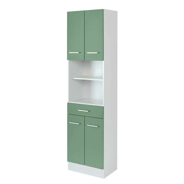 50x190x35 Badezimmer Schrank In Grün – Loenixa 1