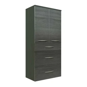 60 Cm Breiter Badschrank Für Die Wand Glides In Eiche Grau Dekor 7