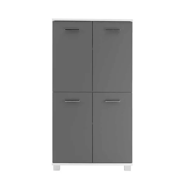 60×117 Cm Bad Highboard In Grau & Weiß – Mirista 4