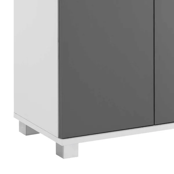 60×117 Cm Bad Highboard In Grau & Weiß – Mirista 6