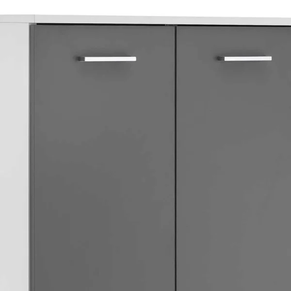 60×117 Cm Bad Highboard In Grau & Weiß – Mirista 7