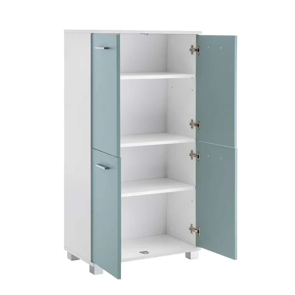 60×117 Cm Wohnraum Schrank 4-türig – Nondro 5