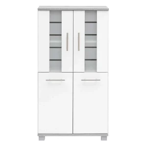 60x117x33 4-türiger Badezimmerschrank Mit Milchglas – Rilica 12