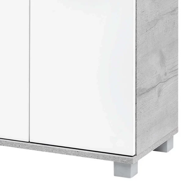60x117x33 4-türiger Badezimmerschrank Mit Milchglas – Rilica 6