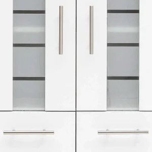 60x117x33 4-türiger Badezimmerschrank Mit Milchglas – Rilica 18