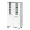 60x117x33 4-türiger Badezimmerschrank Mit Milchglas – Rilica 20