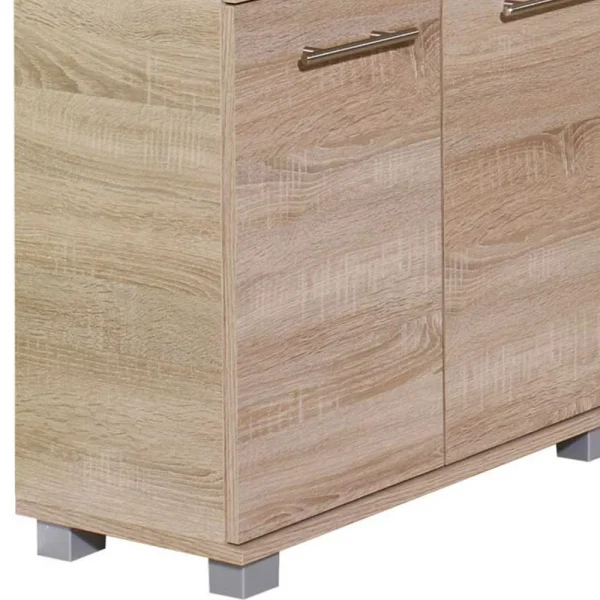 60x117x33 4-türiger Badschrank Mit Milchglas – Adeenon 4