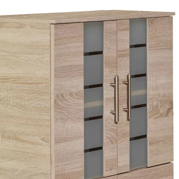 60x117x33 4-türiger Badschrank Mit Milchglas – Adeenon 5