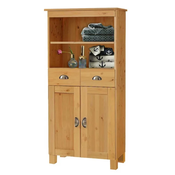60x125x30 Badschrank Aus Massivholz Kiefer – Ronya 4