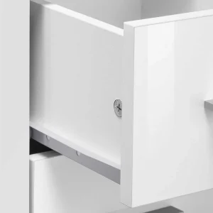 60x150x30 Badezimmerschrank In Weiß Hochglanz – Altryda 16