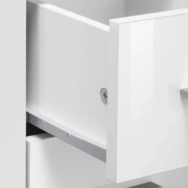60x150x30 Badezimmerschrank In Weiß Hochglanz – Altryda 6