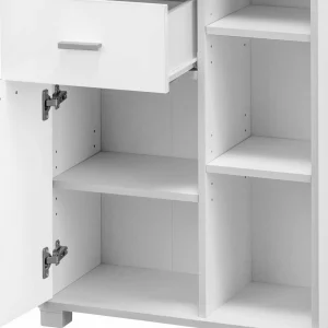60x150x30 Badezimmerschrank In Weiß Hochglanz – Altryda 18