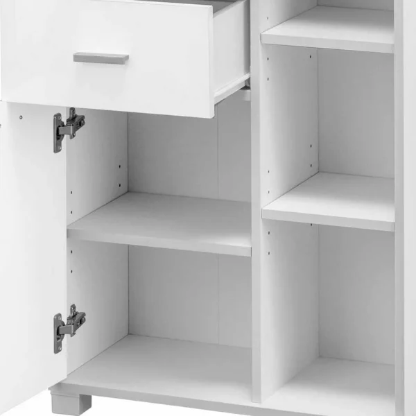 60x150x30 Badezimmerschrank In Weiß Hochglanz – Altryda 7