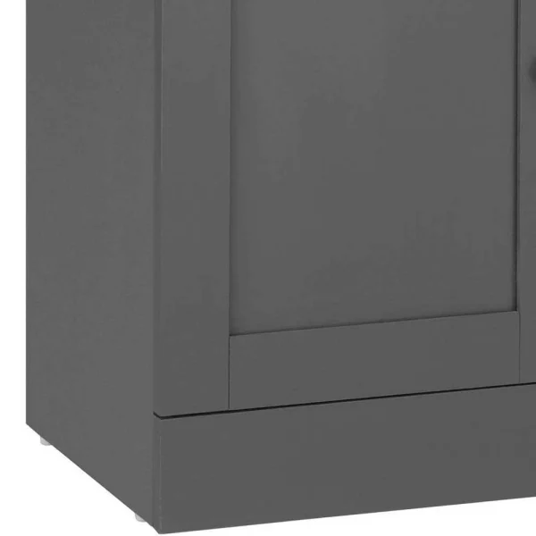60x180x30 Grauer Hochschrank Mit Vier Türen – Zenca 5