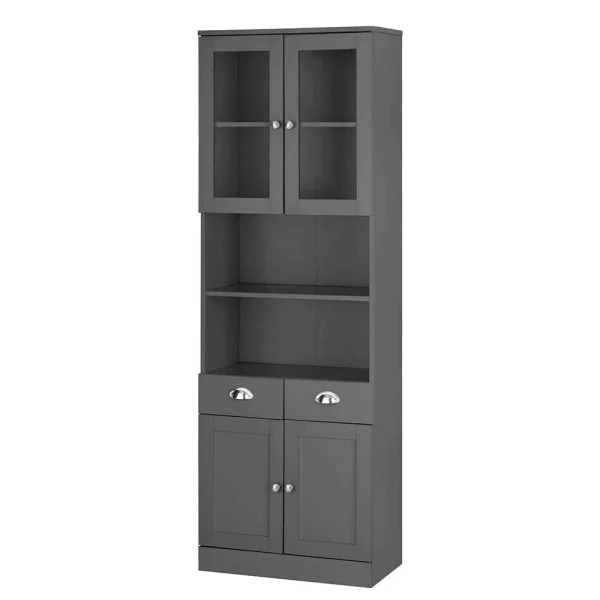 60x180x30 Grauer Hochschrank Mit Vier Türen – Zenca 1