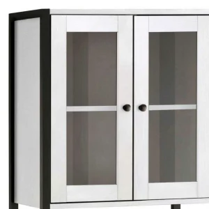 60x180x35 Schrank In Weiß Mit Schwarz – Nokios 9